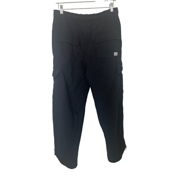 Pro Club Heavyweight Black Cargo Pants With Drawstring Waist - Picture 3 of 4